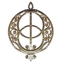 Silver Chalice Well Pendant Large
