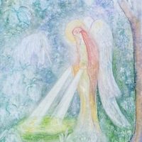 Angel at Chalice Well Card