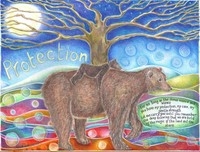 Protection Bear Greetings Card