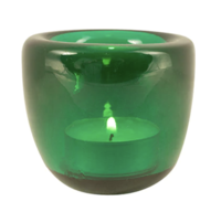 Emerald Glass Tealight Holder
